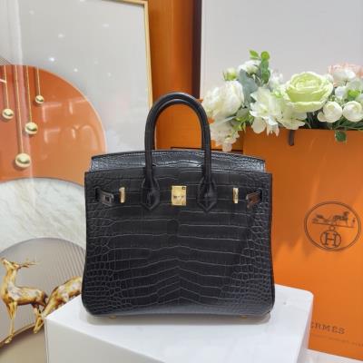 wholesale quality birkin 25 matte alligator noir ghd 